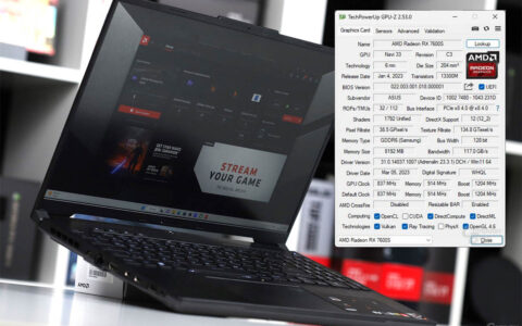 Radeon RX 7600S笔记本显卡测试，非光追性能落后RTX 4060约6%