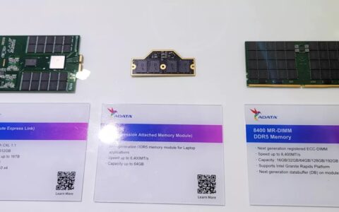 COMPUTEX 2023：威刚展示下一代内存模块，包括CAMM、CXL和MR-DIMM