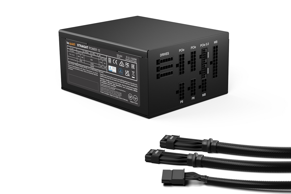德商德静界推出Straight Power 12系列ATX 3.0电源：最高1500W，双12VHPWR