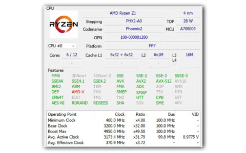 AMD锐龙Z1芯片代号为Phonex 2，采用Zen 4+Zen 4c大小核设计 - 超能网